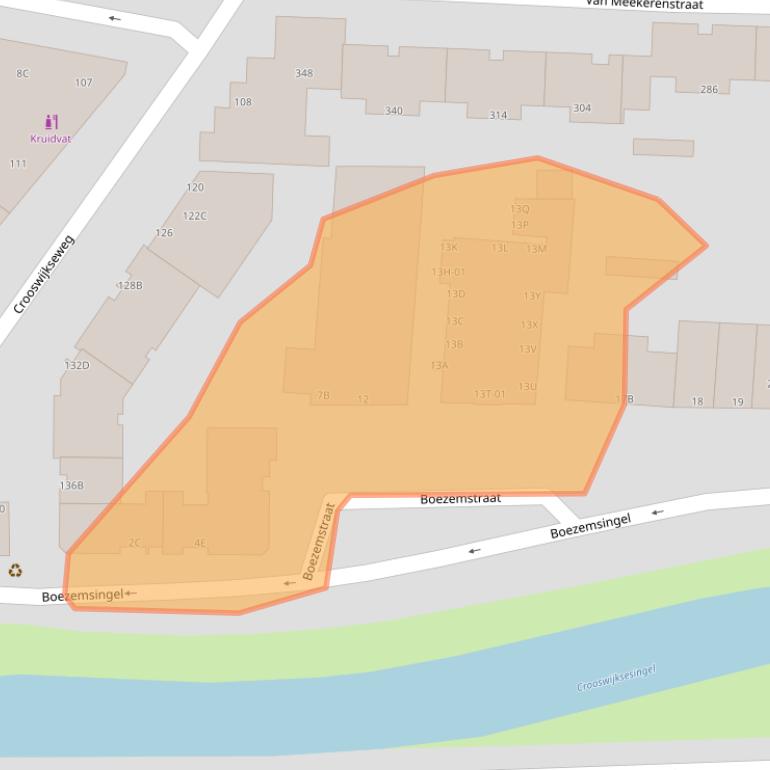 Kaart van postcodegebied 3034EA.