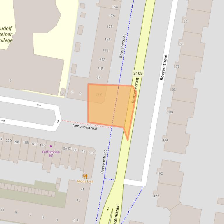 Kaart van postcodegebied 3034EG.