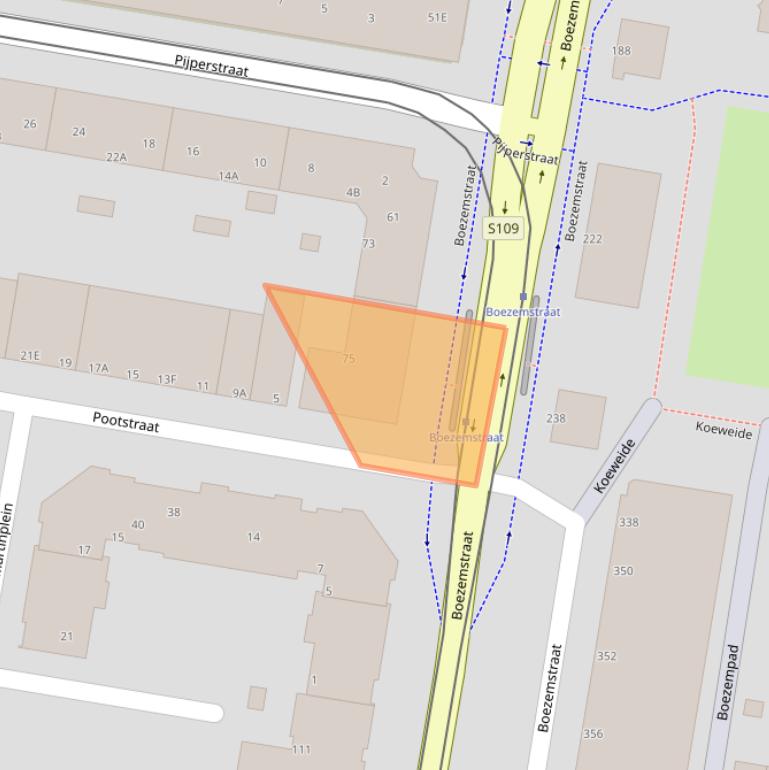 Kaart van postcodegebied 3034EK.