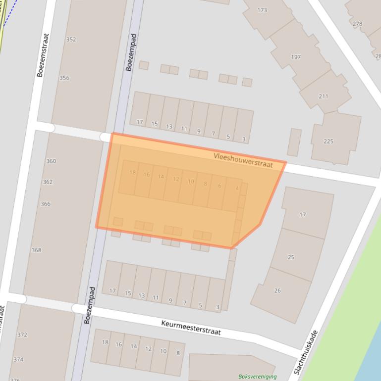 Kaart van postcodegebied 3034EV.
