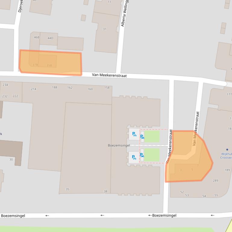 Kaart van postcodegebied 3034GA.