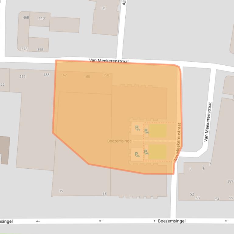 Kaart van postcodegebied 3034GD.