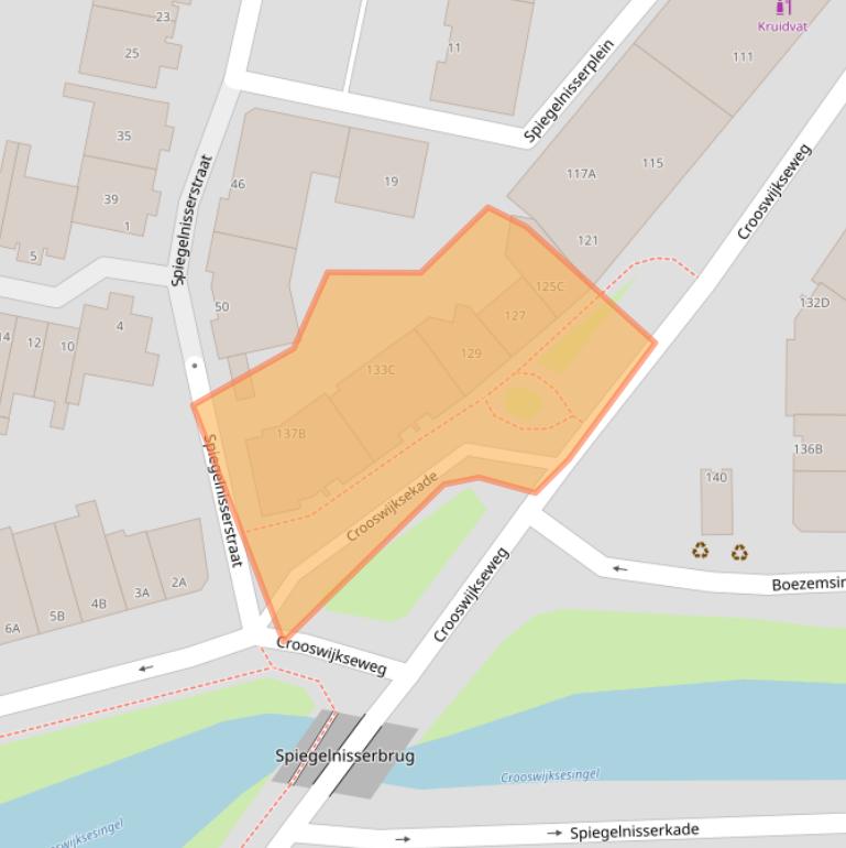 Kaart van postcodegebied 3034HJ.