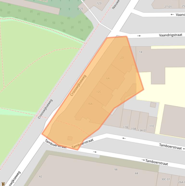 Kaart van postcodegebied 3034HK.