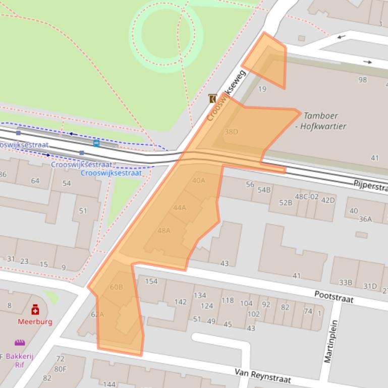 Kaart van postcodegebied 3034HL.