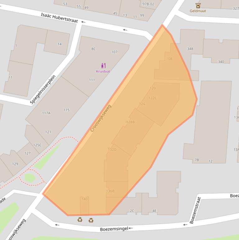 Kaart van postcodegebied 3034HP.