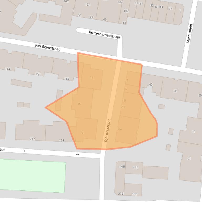 Kaart van postcodegebied 3034JB.