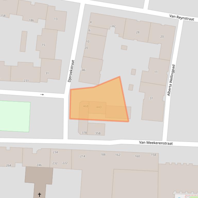 Kaart van postcodegebied 3034JK.