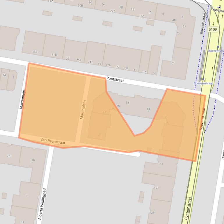 Kaart van postcodegebied 3034JR.