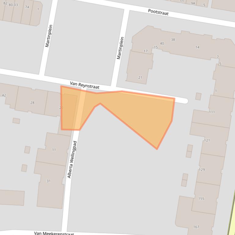 Kaart van postcodegebied 3034JS.