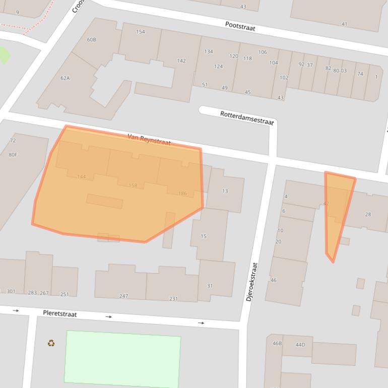 Kaart van postcodegebied 3034JV.