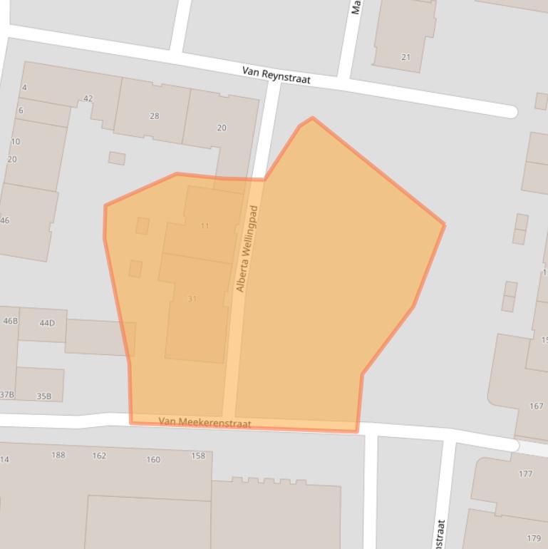 Kaart van postcodegebied 3034JW.