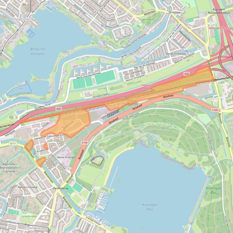 Kaart van postcodegebied 3034KA.