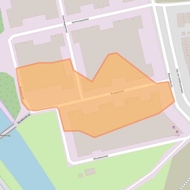 Kaart van postcodegebied 3034KD.