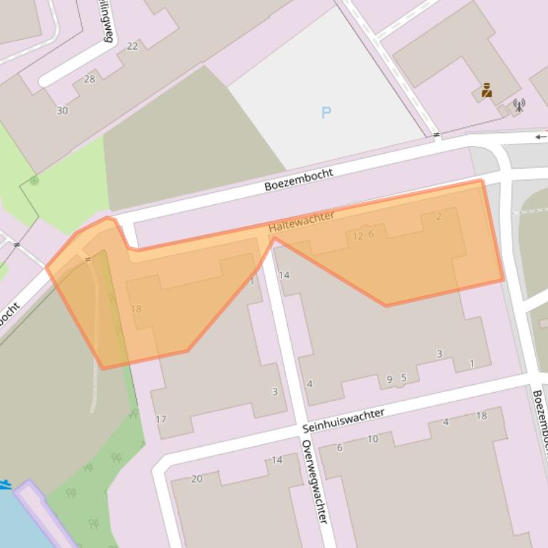 Kaart van postcodegebied 3034KE.