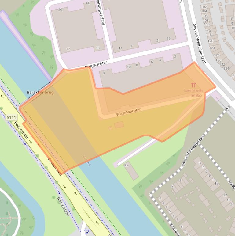 Kaart van postcodegebied 3034KJ.