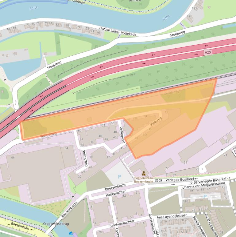 Kaart van postcodegebied 3034KK.