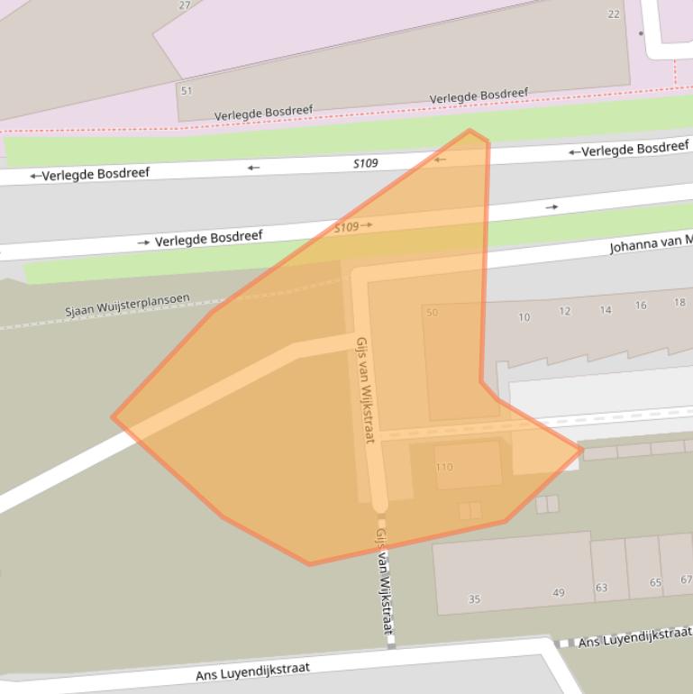 Kaart van postcodegebied 3034KM.