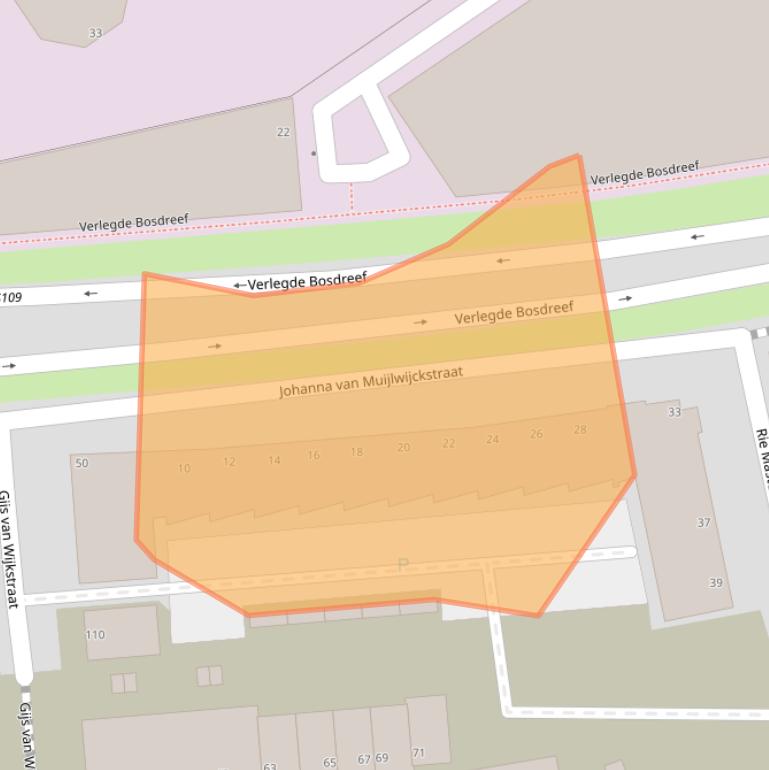 Kaart van postcodegebied 3034KN.