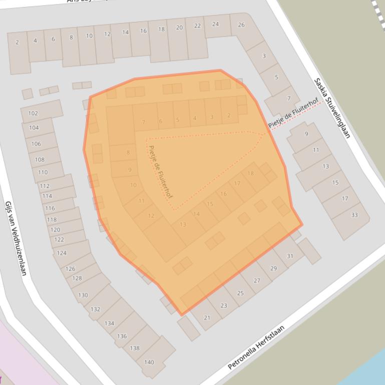 Kaart van postcodegebied 3034KR.