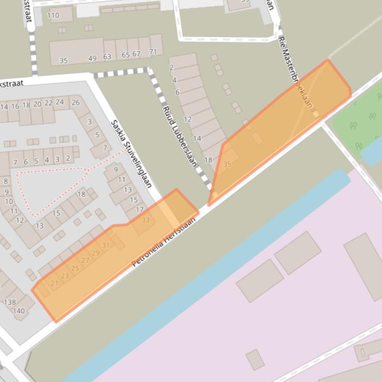 Kaart van postcodegebied 3034KS.