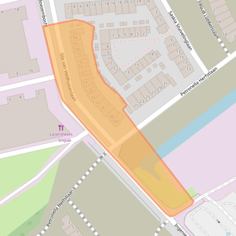 Kaart van postcodegebied 3034KW.