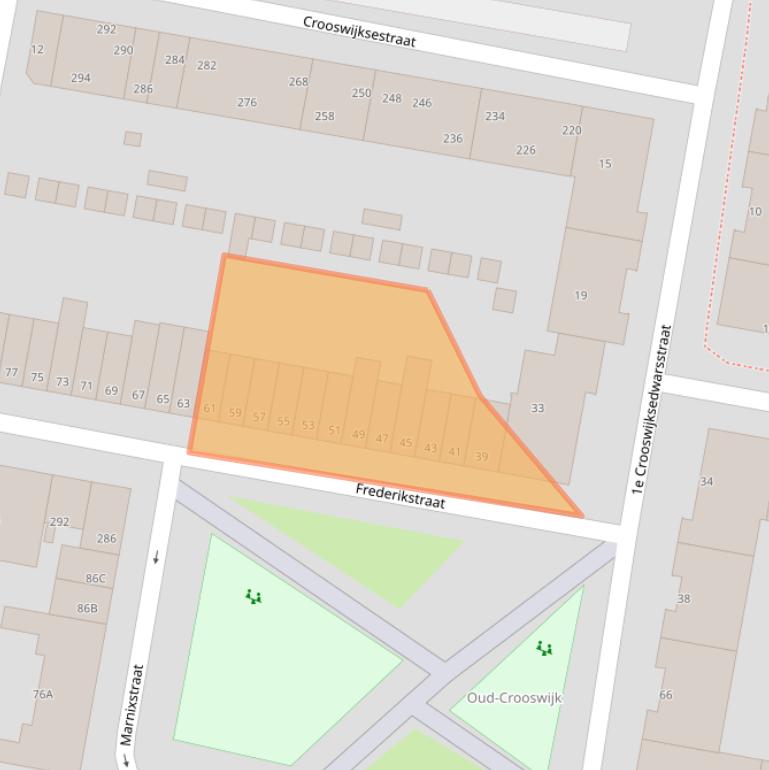 Kaart van postcodegebied 3034LC.