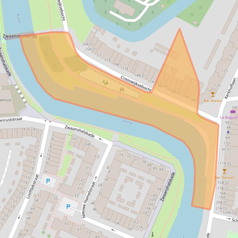 Kaart van postcodegebied 3034NA.