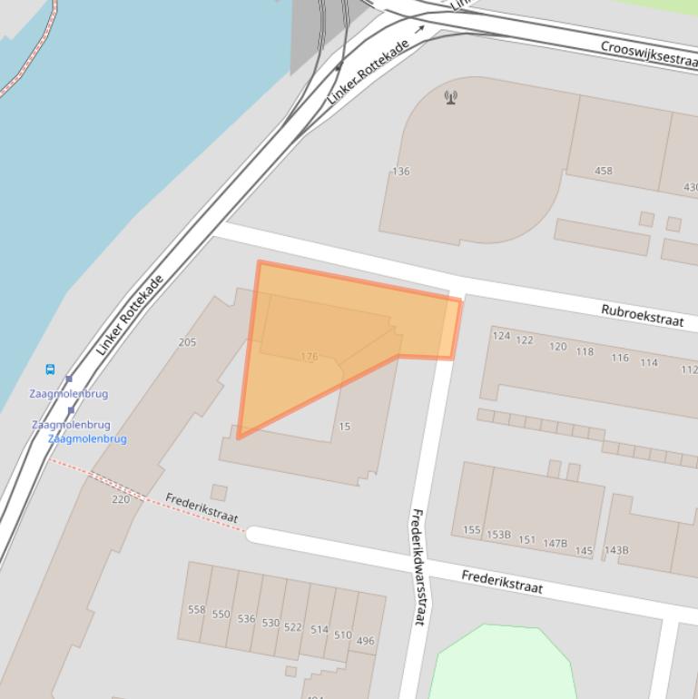 Kaart van postcodegebied 3034NS.