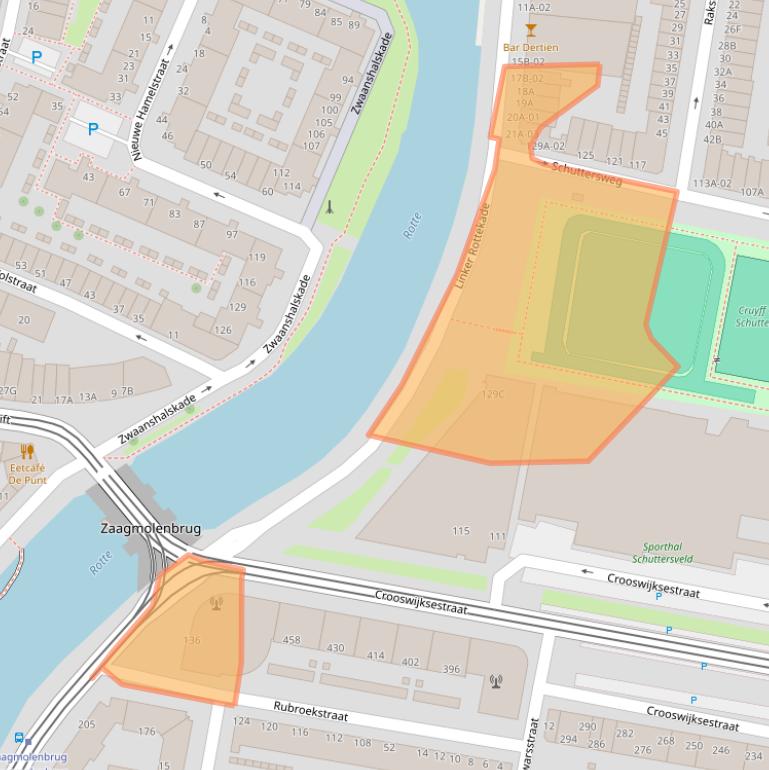 Kaart van postcodegebied 3034NV.