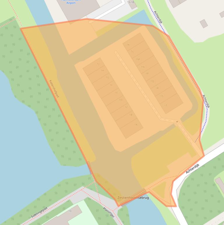 Kaart van postcodegebied 3034NW.