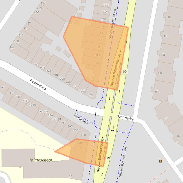 Kaart van postcodegebied 3034PH.