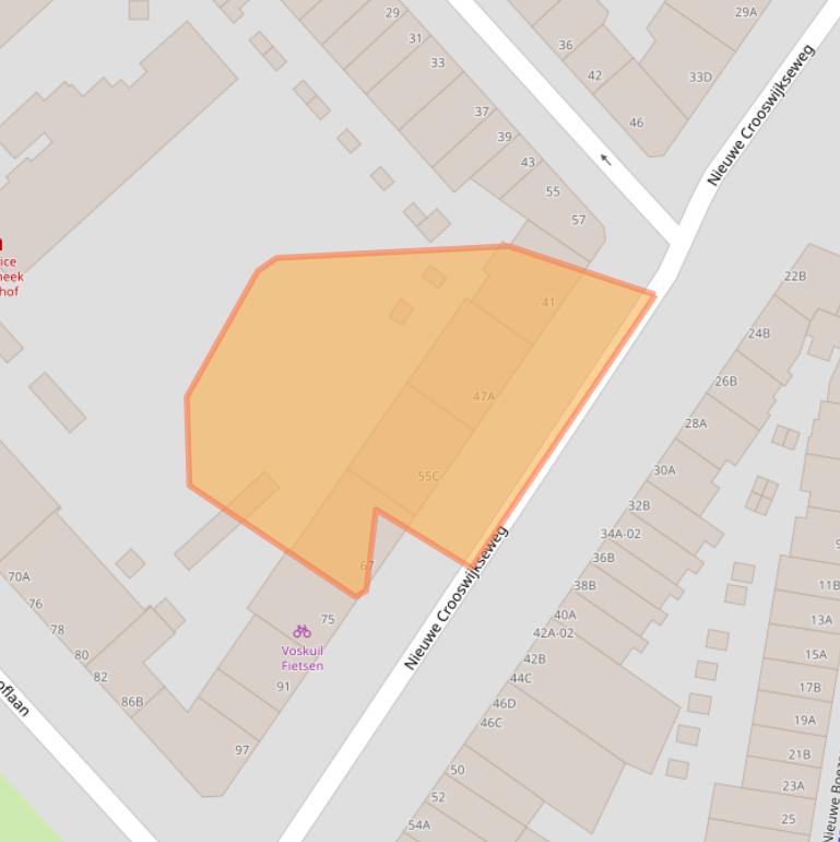 Kaart van postcodegebied 3034PM.