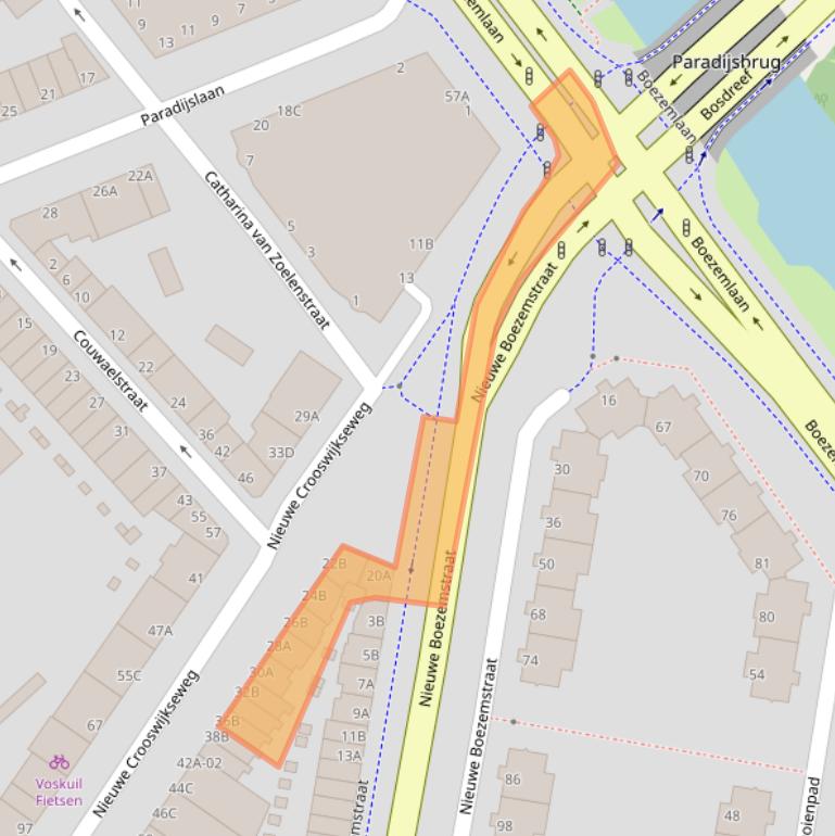Kaart van postcodegebied 3034PP.