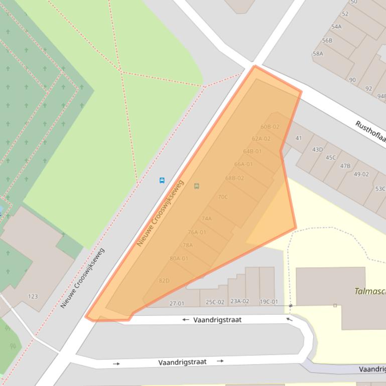 Kaart van postcodegebied 3034PS.