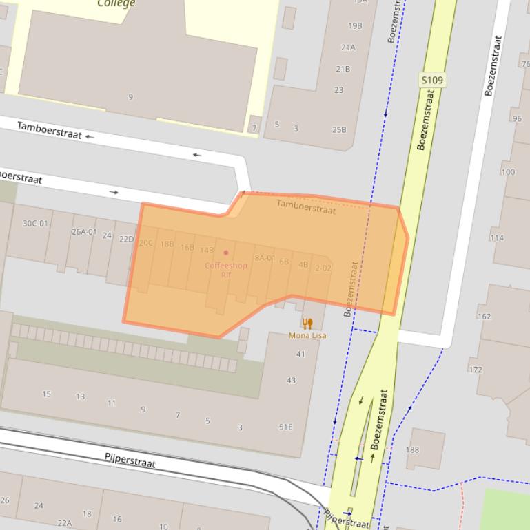 Kaart van postcodegebied 3034PV.