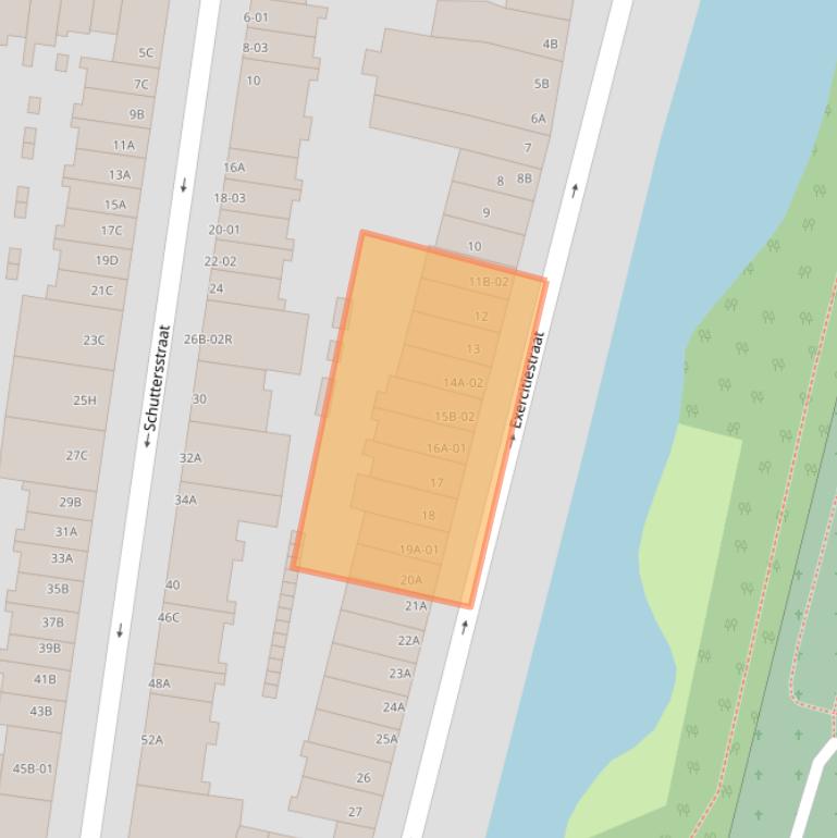 Kaart van postcodegebied 3034RB.