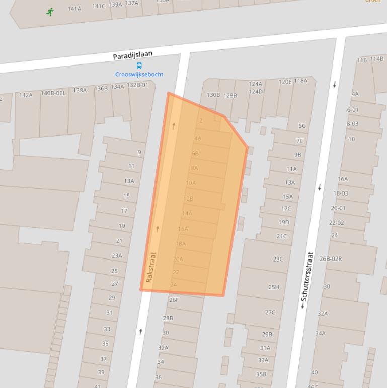 Kaart van postcodegebied 3034RG.