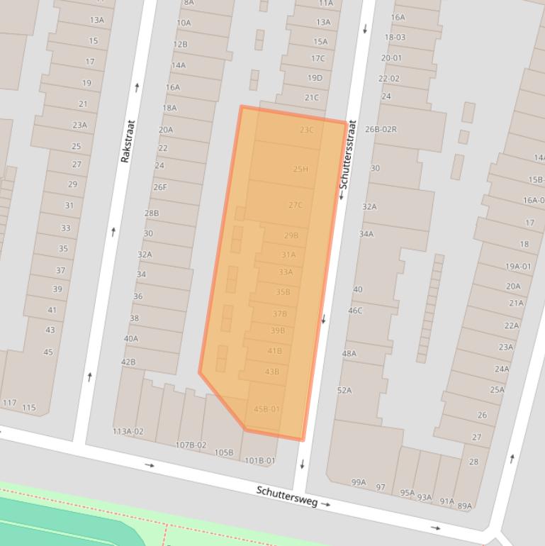 Kaart van postcodegebied 3034RK.