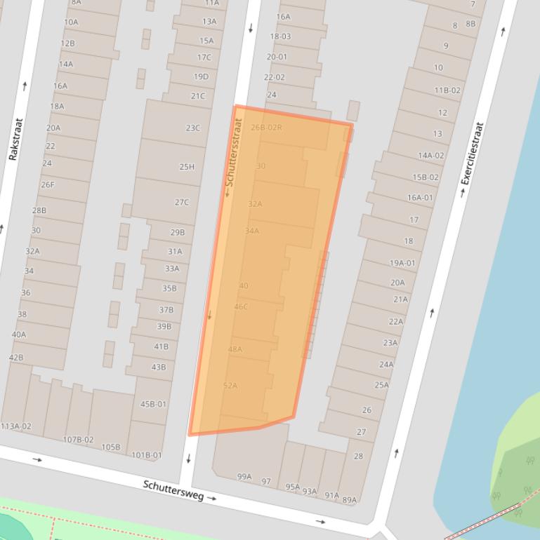 Kaart van postcodegebied 3034RM.