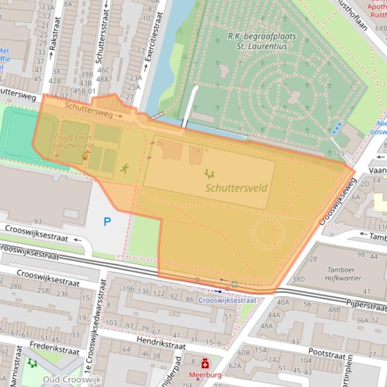 Kaart van postcodegebied 3034RN.