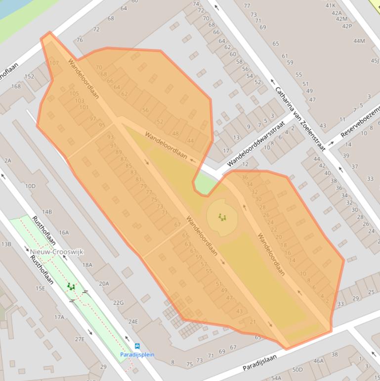 Kaart van postcodegebied 3034SG.
