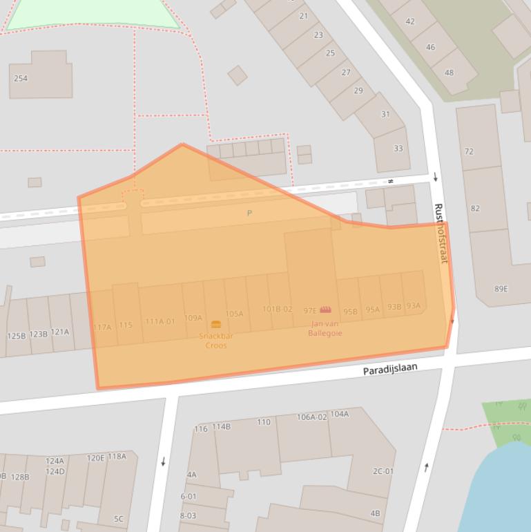 Kaart van postcodegebied 3034SJ.
