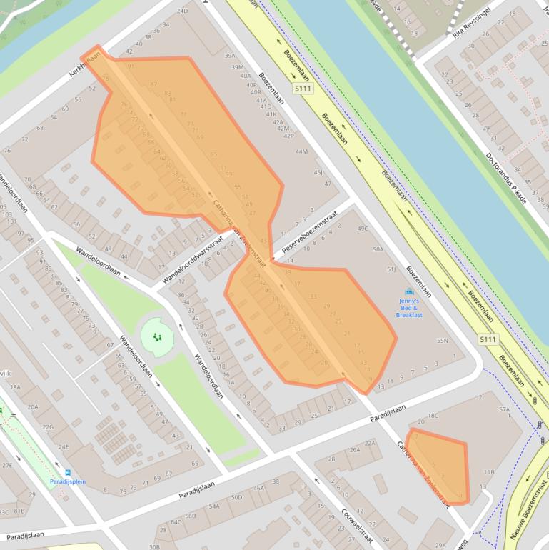 Kaart van postcodegebied 3034SW.