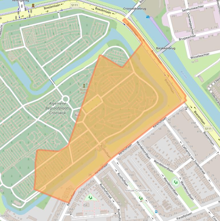 Kaart van postcodegebied 3034TA.