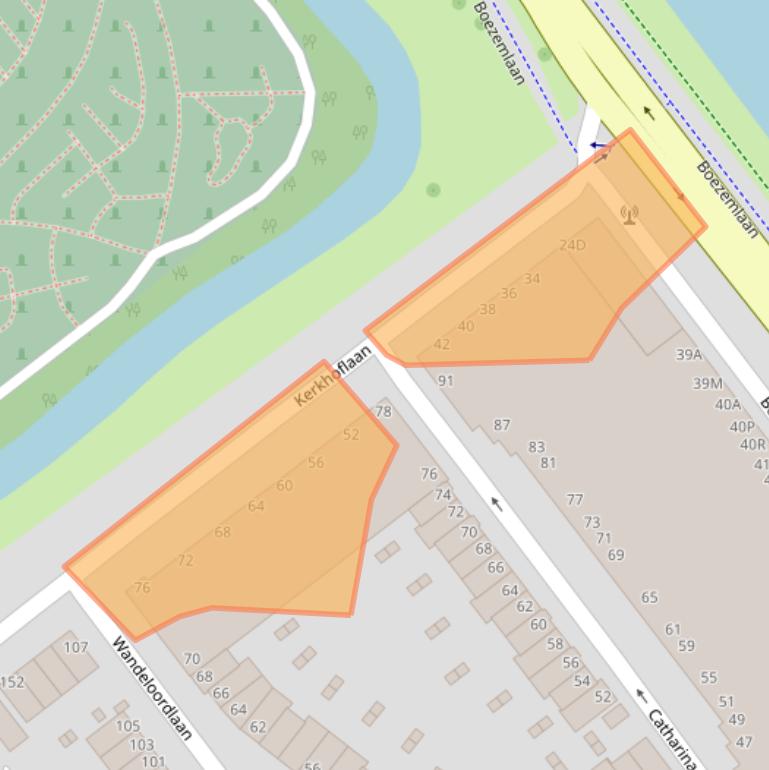 Kaart van postcodegebied 3034TD.