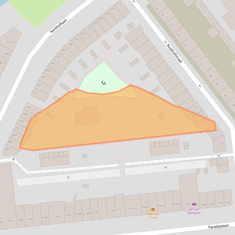 Kaart van postcodegebied 3034TK.