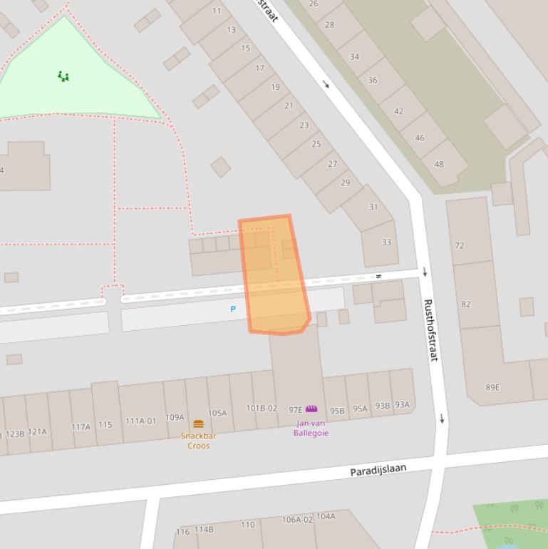 Kaart van postcodegebied 3034TM.