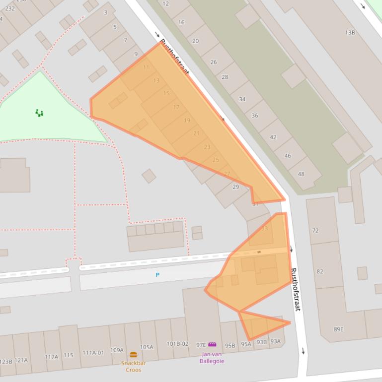 Kaart van postcodegebied 3034TR.