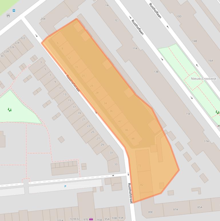 Kaart van postcodegebied 3034TS.